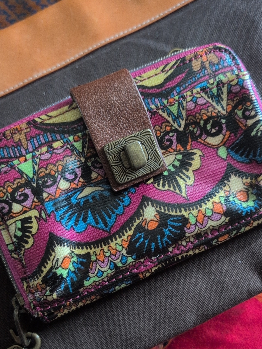Sakroots Wallet with Brown Accent